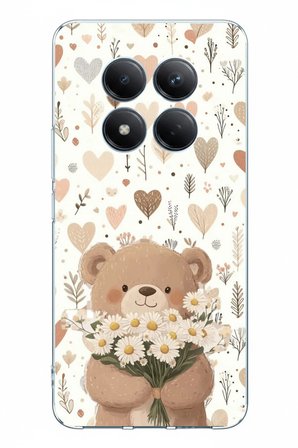 Redmi Note 15 PRO PLUS Uyumlu Romantik Sevimli Ayıcık Baskılı Silikon Kılıf