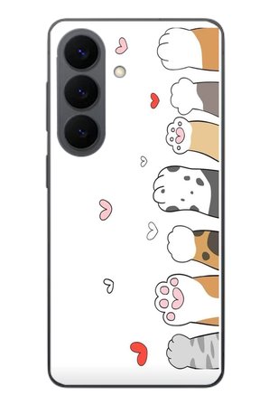 Samsung Galaxy S26 Uyumlu Kedi Harekatı Patileri Baskılı Silikon Kılıf