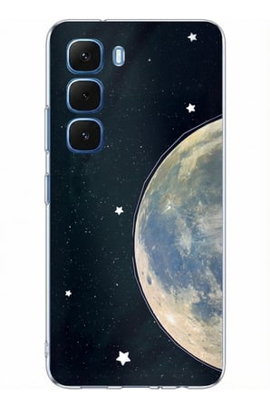 Infinix Hot 60 - Hot 60i Uyumlu Minimalist Galaksi Yıldızlı Gece Baskılı Silikon Kılıf
