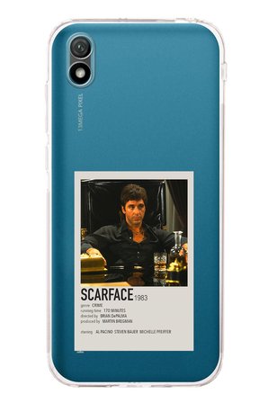 Huawei Y5 2019 - Honor 8S Uyumlu Scarface Mini Poster Tasarımlı Baskılı Silikon Kılıf
