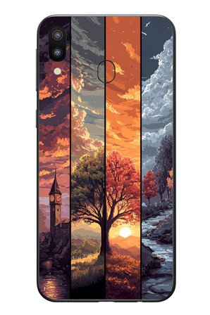 Samsung Galaxy M31 Uyumlu Sonbahar İlkbaharım Baskılı Silikon Kılıf