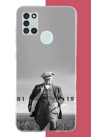 Samsung Galaxy A21S Uyumlu atatürk 1881 1938 Baskılı Silikon Kılıf