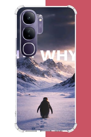 Vivo V40 Lite Uyumlu Nihilist Penguen Baskılı Silikon Kılıf