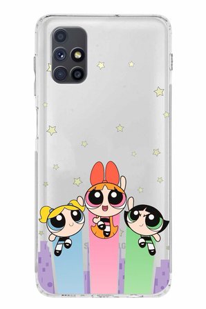 Samsung Galaxy M51 Uyumlu Powerpuff Girls Tasarımlı Baskılı Silikon Kılıf
