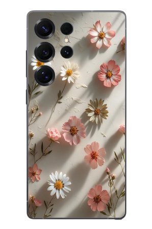Samsung Galaxy S25 Ultra Uyumlu Papatya Çiçekleri Baskılı Silikon Kılıf