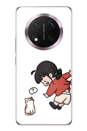 Honor Magic 7 Lite Uyumlu Zorla Çekiştirilen Sevgili - Çift Kombini Baskılı Silikon Kılıf