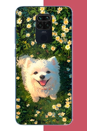 Redmi Note 9 Uyumlu kaniş köpek Baskılı Silikon Kılıf