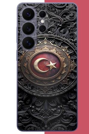 Samsung Galaxy S26 Ultra Uyumlu Türk Rozet Baskılı Silikon Kılıf