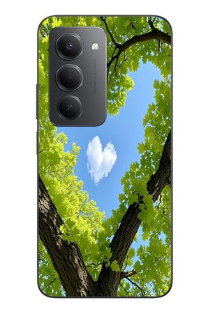Redmi 15 Uyumlu Kalpli Ağaç Baskılı Silikon Kılıf