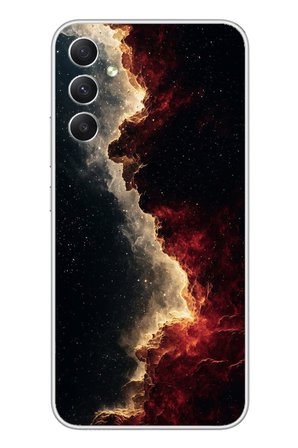 Samsung Galaxy A34 Uyumlu Uzay Boşluğu Baskılı Silikon Kılıf