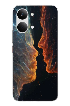 POCO X8 Pro Max Uyumlu Kavuşan Çizgiler Baskılı Silikon Kılıf