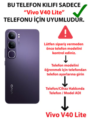 Vivo V40 Lite Uyumlu Türk Sembolü Kurt ve Bayrak Desenli Baskılı Silikon Kılıf