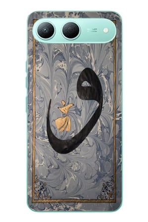 Tecno Spark 40 5G Uyumlu Vav Harfi Gri Baskılı Silikon Kılıf