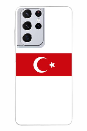Samsung Galaxy S21 ULTRA Uyumlu Türk Milli Takım Beyaz Forma Baskılı Silikon Kılıf