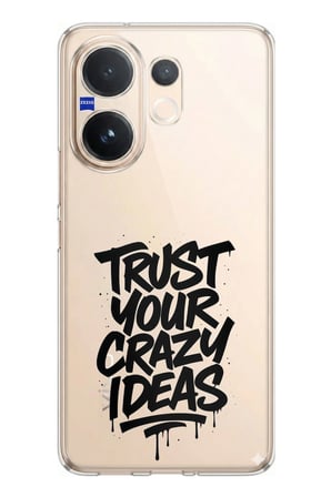 Vivo V60 Uyumlu Crazy Trust Baskılı Silikon Kılıf