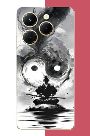 Infinix Hot 40-40 PRO Uyumlu samuray Baskılı Silikon Kılıf