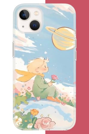 iPhone 13-14 Uyumlu küçük prens1 Baskılı Silikon Kılıf