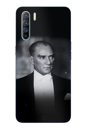 Oppo Reno 3-A91 Uyumlu Zarafet ve Asalet: Atatürk Smokinli Baskılı Silikon Kılıf
