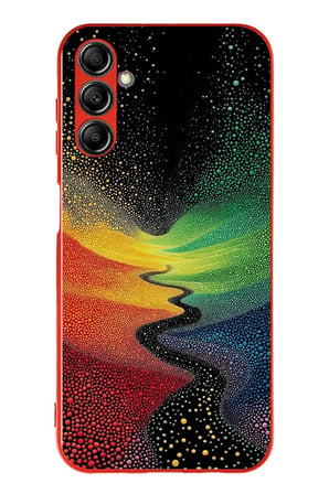 Samsung Galaxy A14 Uyumlu Renkli Yollar Baskılı Silikon Kılıf
