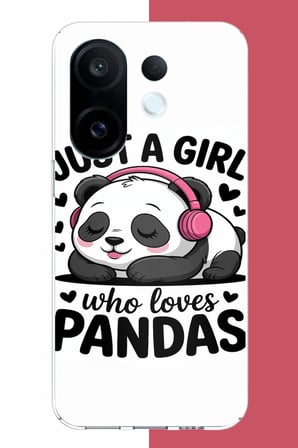Vivo X200 FE Uyumlu kawaii panda Baskılı Silikon Kılıf
