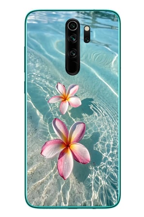 Redmi Note 8 Pro Uyumlu Denizde Çiçekler Baskılı Silikon Kılıf