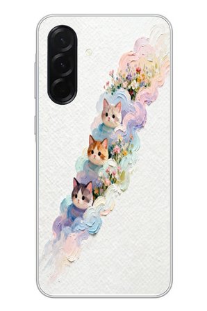 Samsung Galaxy A36 Uyumlu Yağlı Boya Kediler Baskılı Silikon Kılıf