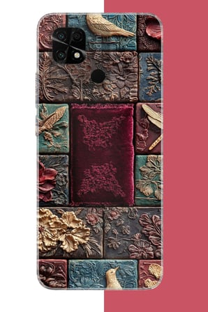 Redmi 10C - POCO C40 Uyumlu kumaş blok Baskılı Silikon Kılıf