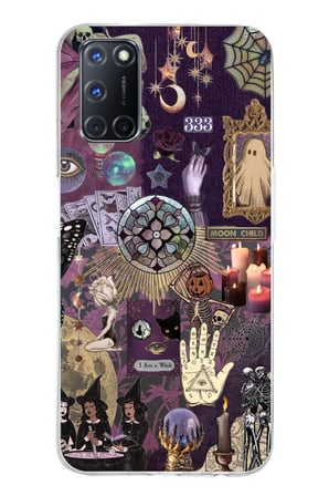 OPPO A52-A72-92 Uyumlu Hallowen Cadılar Astroloji Baskılı Silikon Kılıf