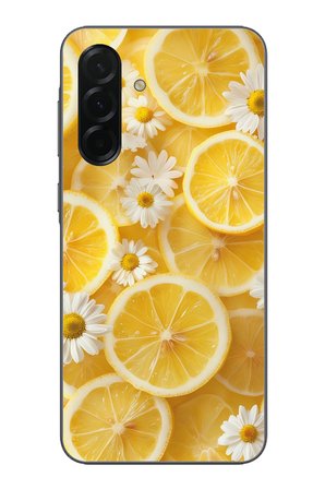 Samsung Galaxy A36 Uyumlu Limon Dilimleri ve Papatya Desenli Baskılı Silikon Kılıf
