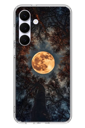 Samsung Galaxy S25 FE Uyumlu Ay Gökyüzü Baskılı Silikon Kılıf