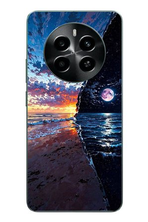 Realme 12 4G Uyumlu Deniz Günbatımı Baskılı Silikon Kılıf