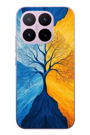 Xiaomi 17T
 Uyumlu Sarı Mavi Ağaç Baskılı Silikon Kılıf