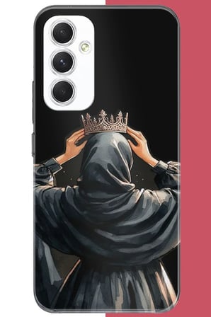 Samsung Galaxy A54 Uyumlu Taç Baskılı Silikon Kılıf