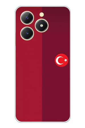 Realme C61 Uyumlu Türk Milli Takım Parçalı Forma Baskılı Silikon Kılıf