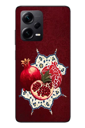 Redmi Note 12 Pro Plus Uyumlu Nar Retro Baskılı Silikon Kılıf