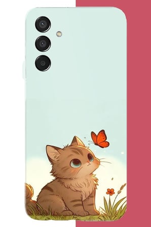Samsung Galaxy M15 Uyumlu minik kedi Baskılı Silikon Kılıf