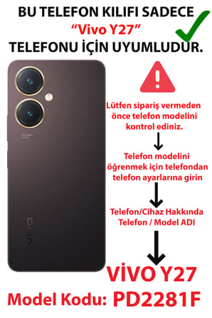Vivo Y27 Uyumlu Mavi Yaprak ve Çiçek Desenli Baskılı Silikon Kılıf