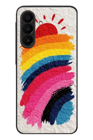 Samsung Galaxy A27 Uyumlu Güneşli Gökkuşağı Baskılı Silikon Kılıf