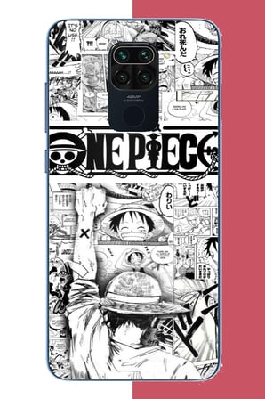 Redmi Note 9 Uyumlu onepiece kolaj Baskılı Silikon Kılıf