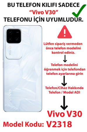 Vivo V30 Uyumlu Geleneksel Motifli Beyaz At Baskılı Silikon Kılıf
