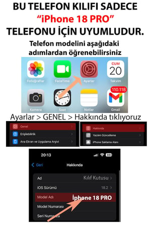 iPhone 18 PRO Uyumlu Şeffaf Silikon Kılıf