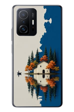 Xiaomi Mi 11 T-11 T Pro Uyumlu Sonbahar Evi Baskılı Silikon Kılıf