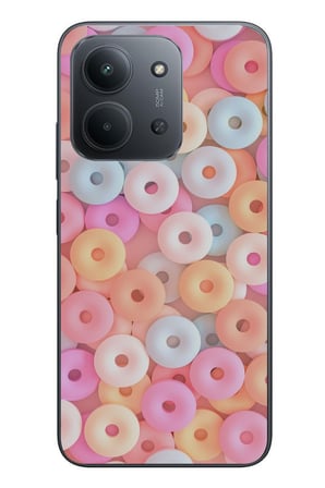 Redmi 15C Uyumlu Renkli Yuvarlak Şekerler Baskılı Silikon Kılıf