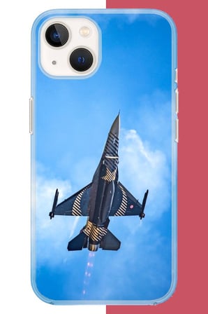 iPhone 15 Uyumlu Gökyüzüne Yükseliş Baskılı Silikon Kılıf