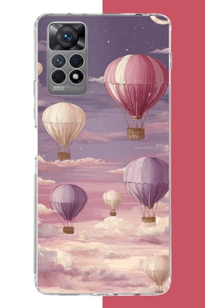Redmi Note 12 PRO 4G Uyumlu uçan balon Baskılı Silikon Kılıf