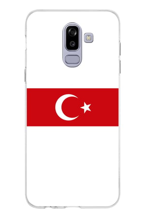 Samsung Galaxy J8-A6 Plus Uyumlu Türk Milli Takım Beyaz Forma Baskılı Silikon Kılıf