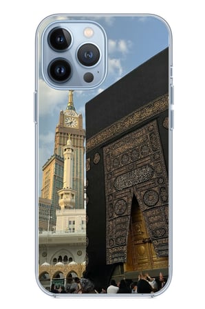 iPhone 13 PRO MAX Uyumlu Manevi Huzur Kabe Kapısı Umre Baskılı Silikon Kılıf