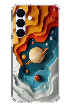Samsung Galaxy S25 FE Uyumlu Uzay Renk Paleti Baskılı Silikon Kılıf