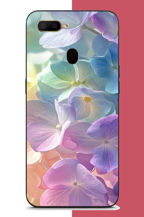 Oppo A5S-AX7-A12 Uyumlu renkli çiçek2.jpeg Baskılı Silikon Kılıf