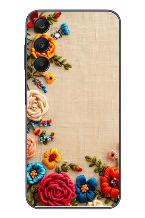 Samsung Galaxy A25 Uyumlu İşlemeli İğne Oyası Baskılı Silikon Kılıf